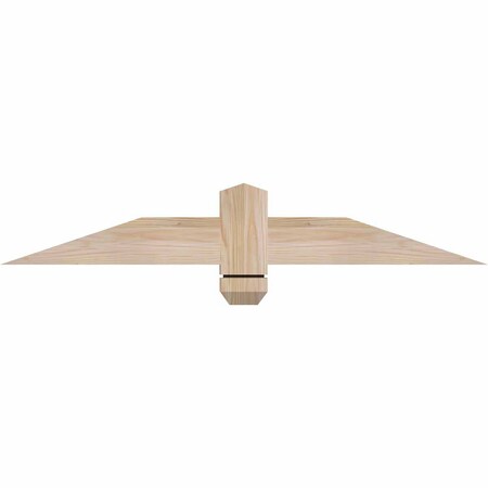 Ekena Millwork Eugene Smooth Timber Gable Bracket, Douglas Fir, 36"W x 6"H x 1 1/2"D x 3 1/2"F, 4/12 Pitch GBW036X06X0204EUG00SDF